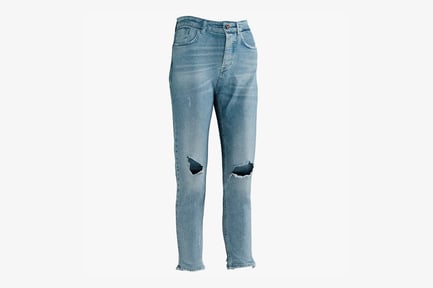 Preview: Ripped Knee Light Wash Women's Jeans