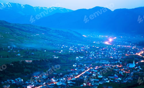 Preview: Mesmerizing landscape of night village