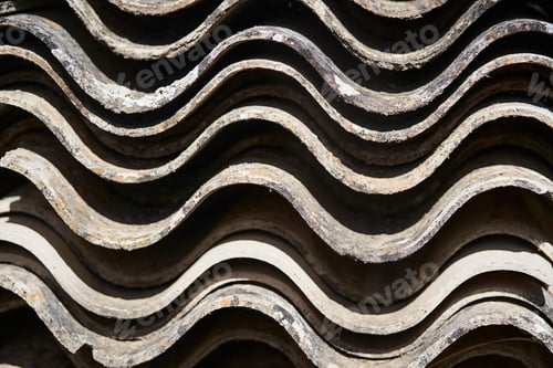 Preview: toxic waste with asbestos from piled-up asbestos sheets