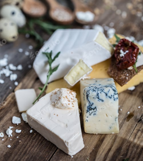 Preview: Different types of cheese composition