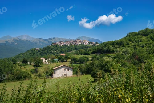 Preview: Country landscape along the road to Cittaducale, Italy