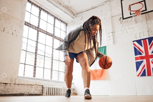 Preview: African American Woman Playing Basketball