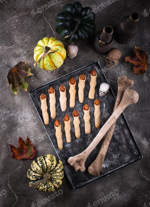 Preview: Halloween cookies in shape of witch finger