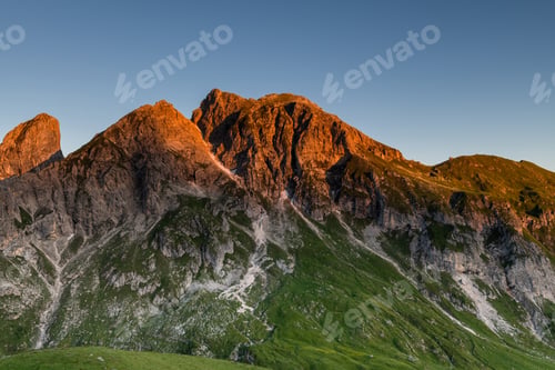 Preview: Alpine Sunset View from Giau Pass, Italian Dolomites