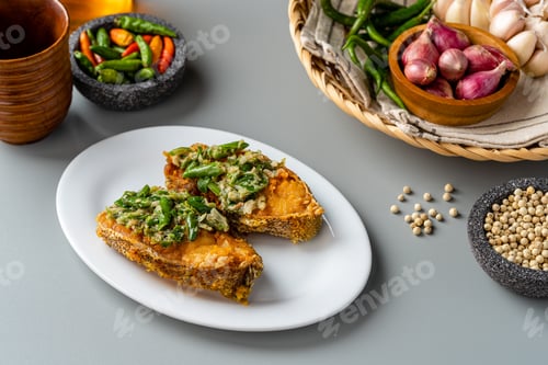 Preview: Fried Mackerel fish with sambal ijo
