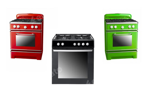 Preview: black, green and red gas cookers