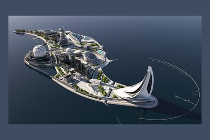 Preview: Futuristic Island Cityscape