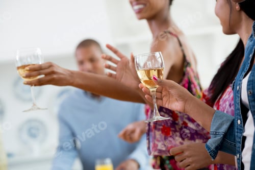 Preview: People at an informal office party or networking social event.