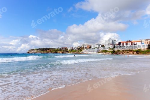Preview: View of Bondi beach on a sunny day. Bondi is one of Australia’s most iconic beaches.