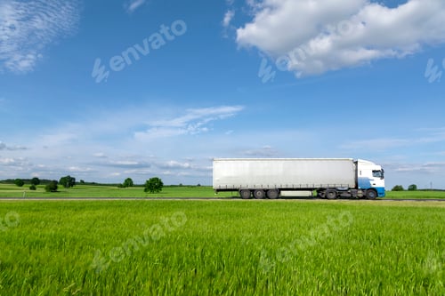 Preview: transportation truck on the road