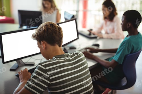 Preview: Students using computer in classroom