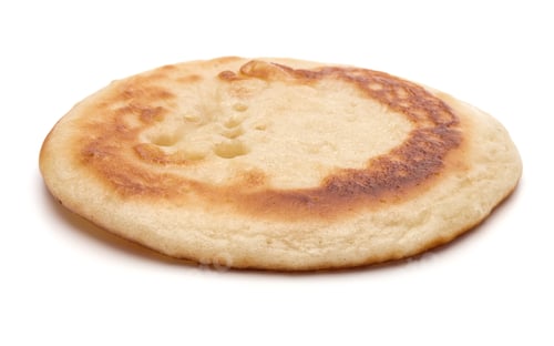 Preview: One pancake isolated on white background cutout.