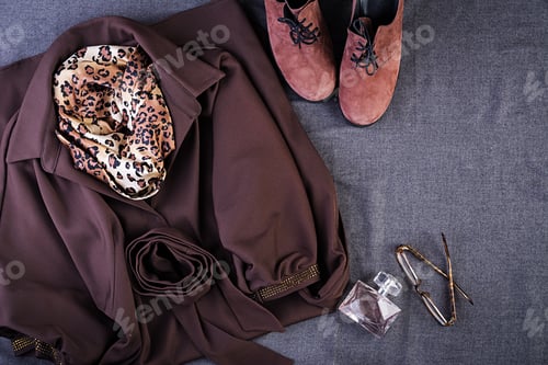 Preview: Womens clothing, accessories, footwear. Fashion outfit. Shopping concept