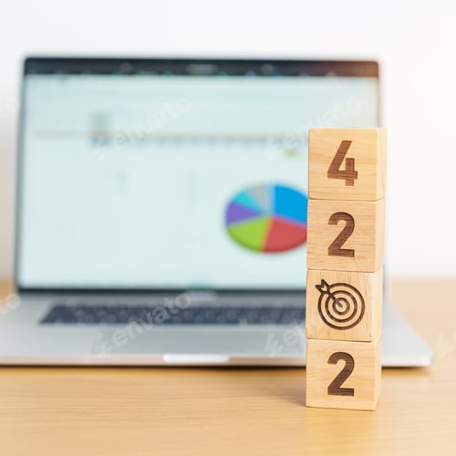 Preview: 2024 Year block . Action, mission, motivation, and New Year start concepts