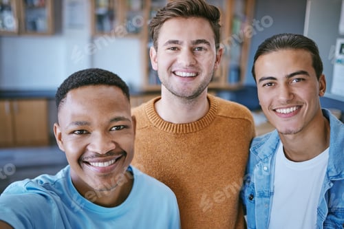 Preview: Selfie, education and student in a library for knowledge, learning and study on university campus.