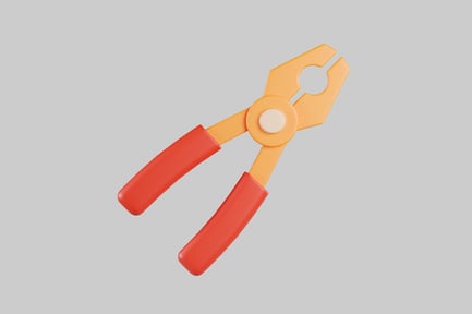 Preview: Cartoon pliers with red handles