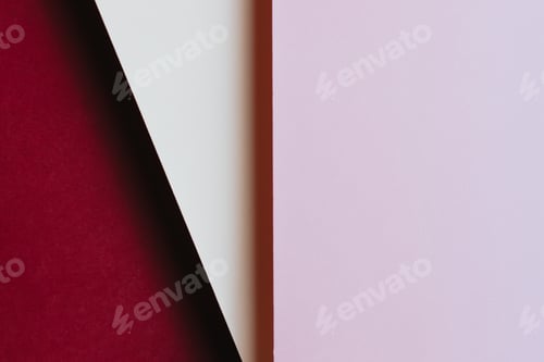 Preview: Abstract pink white and red wine color paper geometry composition background,