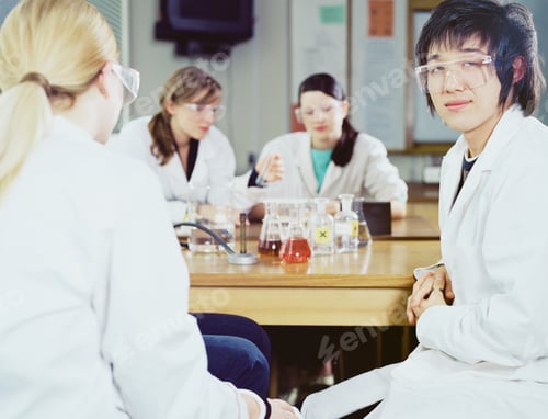 Preview: Science students collaborating in a laboratory setting