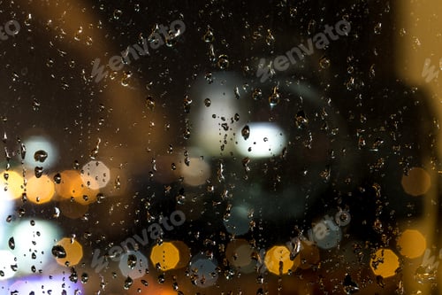 Preview: raindrops in the night window