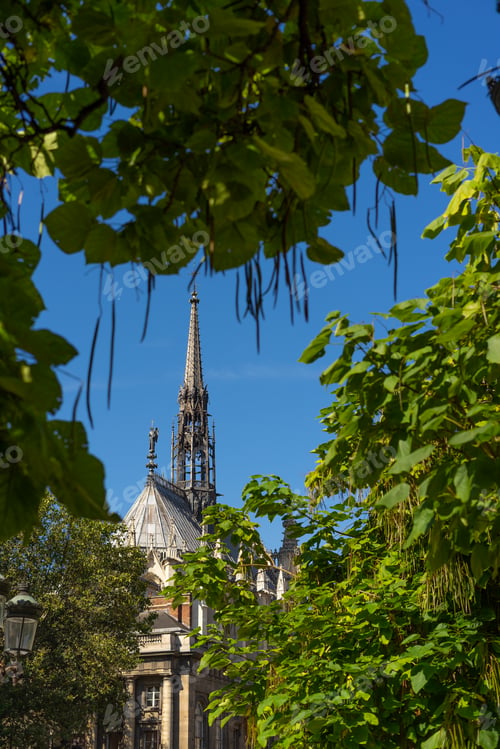 Preview: Detail of Sainte Chapelle with trees