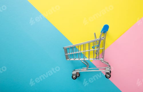 Preview: Trolley on colour background