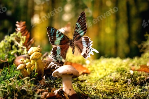 Preview: Fairy tale ambiance magical autumn forest background