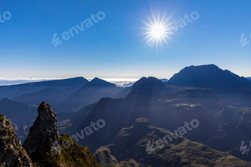 Preview: Reunion, Reunion National Park, View from Pito Maido to Cirque de Mafate in the morning