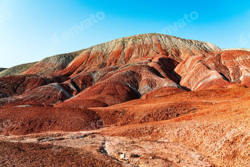 Preview: Red sand mountains in the desert area