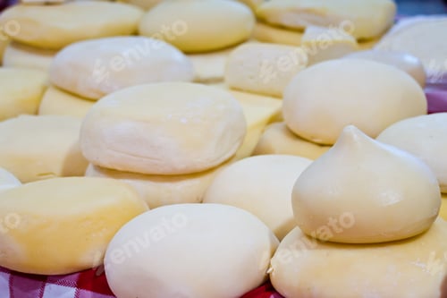Preview: Closeup shot of tetilla cheese, traditional cheese in Galicia, Spain