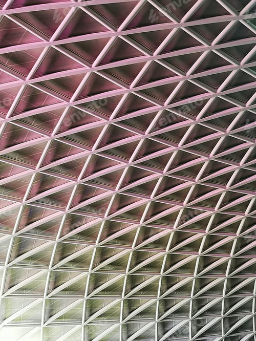 Preview: geometric structure on ceiling of Kings Cross station