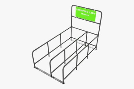 Preview: Metal Shopping Cart Return Station