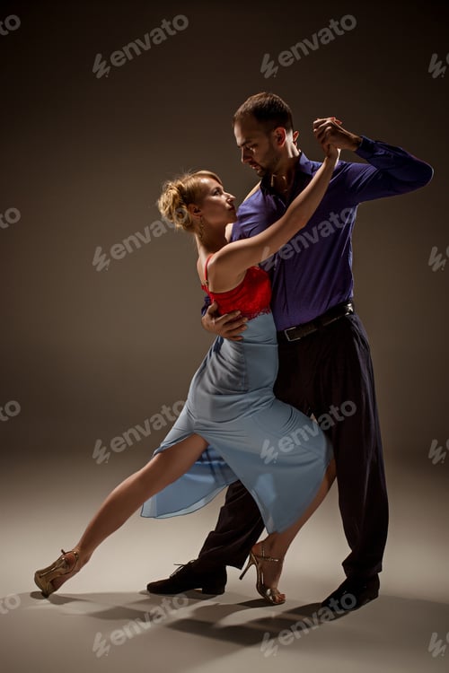 Preview: The man and the woman dancing argentinian tango