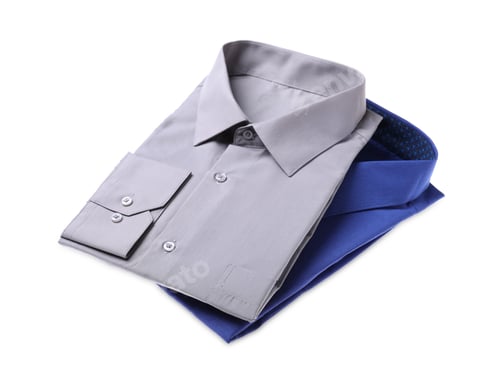 Preview: Neatly Folded Gray and Blue Dress Shirts