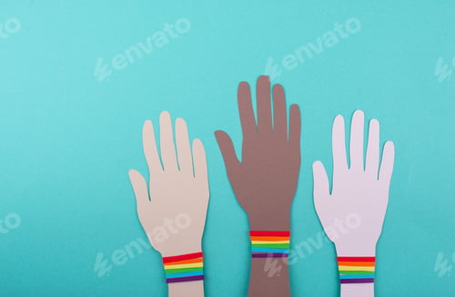Preview: Pride month concept with LGBTQ flag