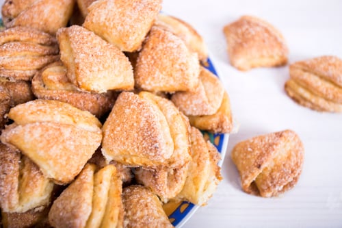 Preview: Plate of Sweet Sugar Cookies on White Table