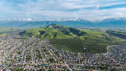 Preview: Bishkek Suburbs with Mountainous Backdrop