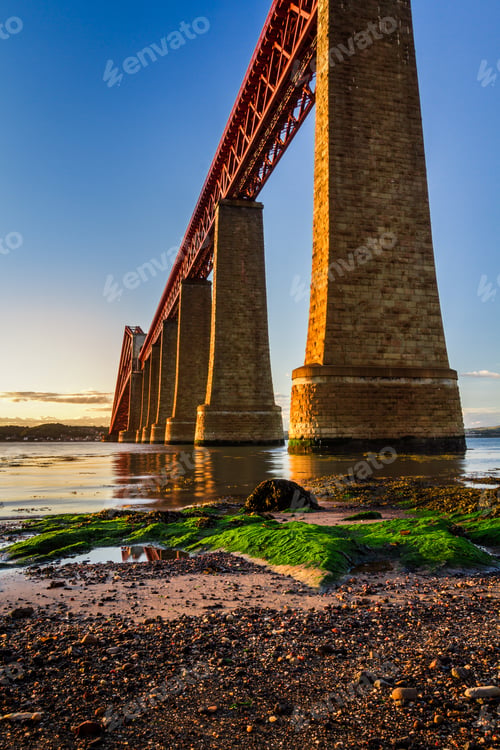 Preview: River over Forth Road Bridge at sunset