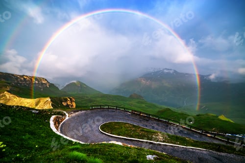 Preview: Amazing rainbow on the top of Grossglockner pass