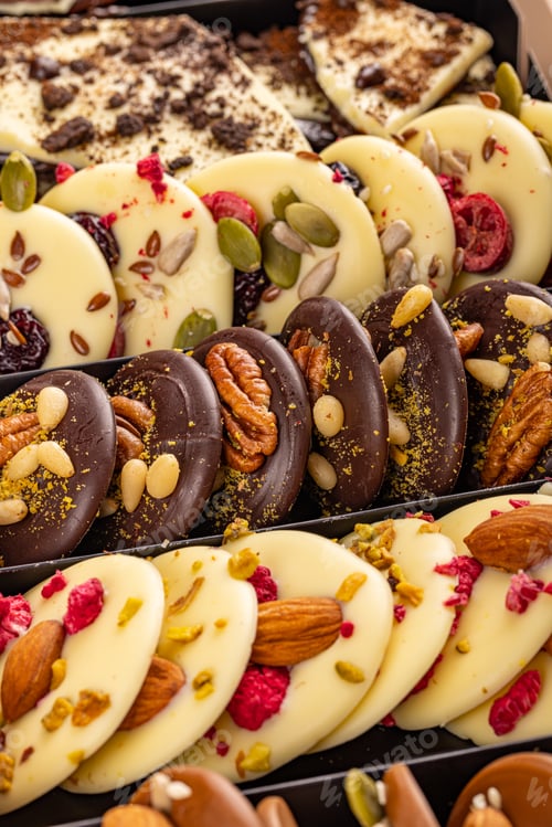 Vorschau: Vielzahl von Pralinen