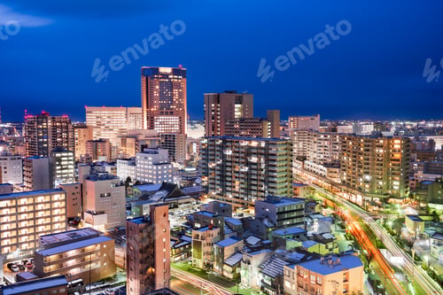 Preview: Kanazawa, Ishikawa, Japan City Skyline