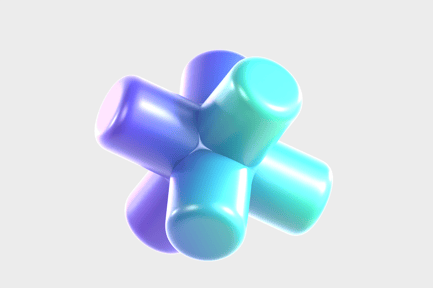 Preview: Abstract Shape in Blue and Purple Gradient