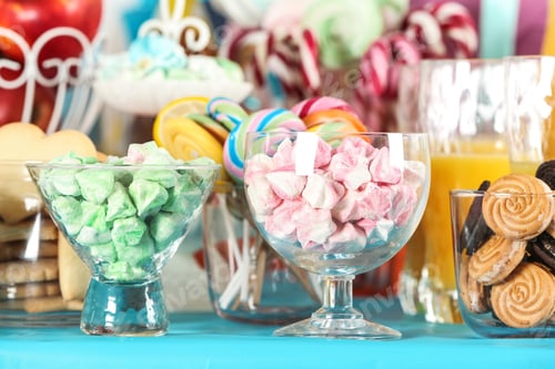 Preview: Candy bar with delicious treats for birthday party