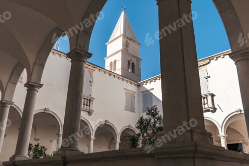Preview: Lovely arched view of the Minorite Monastery in Piran, Slovenia.