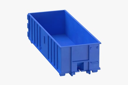 Preview: Blue Roll-Off Dumpster: Industrial Waste Container