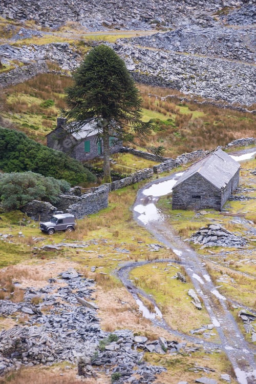Preview: Cwmorthin Quarry, a disused quarry at Tanygrisiau, Vale of Ffestiniog, Gwynedd, North Wales, Wales,