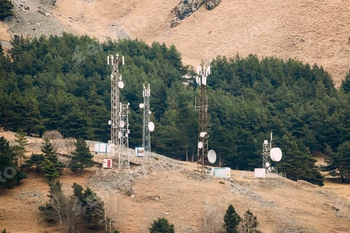 Preview: Batumi, Adjara, Georgia. Telecommunications Cell Phone Tower Wit