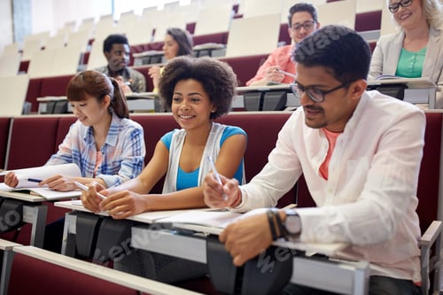 Preview: group of students with notebooks in lecture hall