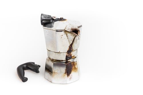 Preview: Damaged Espresso Maker with Broken Handle