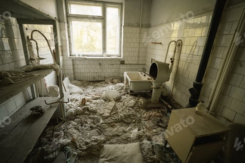 Preview: Laundry Room at Pripyat Hospital - Pripyat, Chernobyl Exclusion Zone, Ukraine