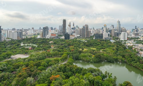 Preview: Bangkok downtown, Thailand in urban city in Asia.